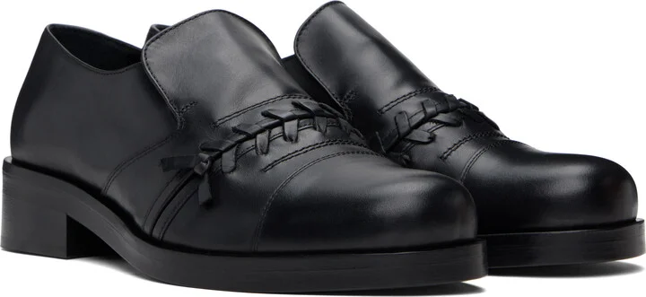 Stefan Cooke Black Leather Slip-on Loafers - Image 4