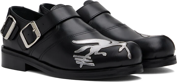 Stefan Cooke Black & Silver Pegasus Biker Monkstraps - Image 4