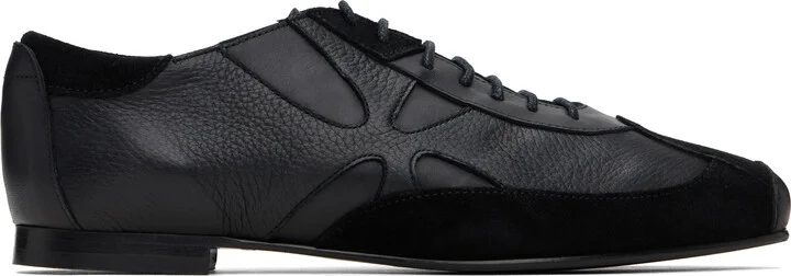 Stefan Cooke Black Slashed Hybrid Oxfords
