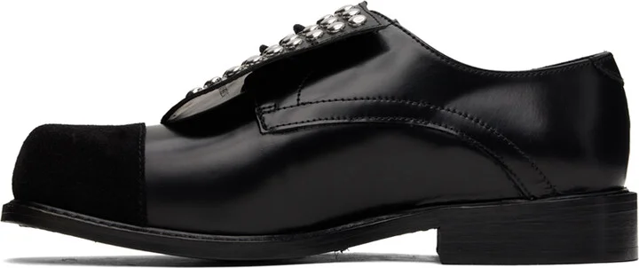 Stefan Cooke Black Studded Shield Derbys - Image 3