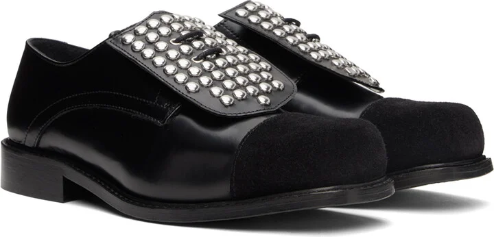 Stefan Cooke Black Studded Shield Derbys - Image 4