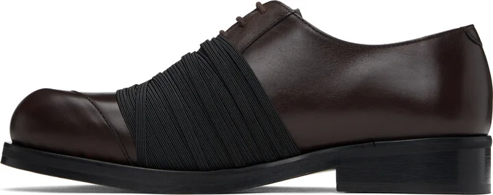 Stefan Cooke Brown Elastic Biker Oxfords - Image 3