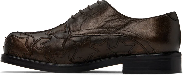 Stefan Cooke Brown Star Square Toe Derbys - Image 3