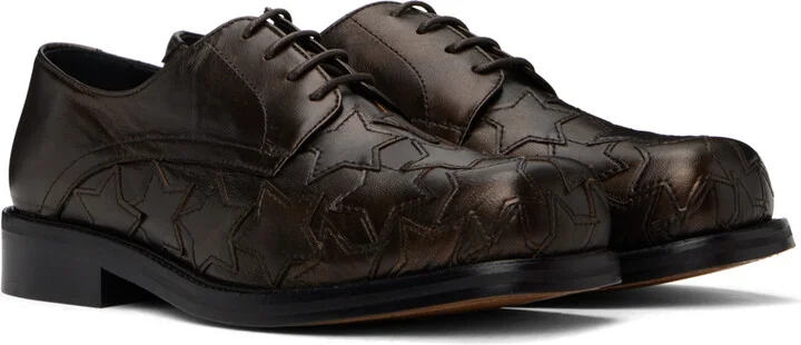 Stefan Cooke Brown Star Square Toe Derbys - Image 4