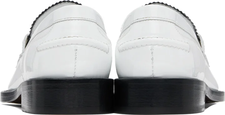 Stefan Cooke White Slashed Boat Shoes - Image 2