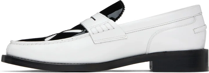 Stefan Cooke White Slashed Boat Shoes - Image 3