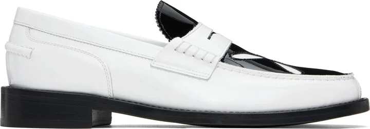 Stefan Cooke White Slashed Boat Shoes