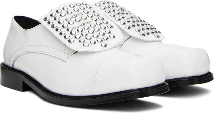 Stefan Cooke White Studded Shield Derbys - Image 4