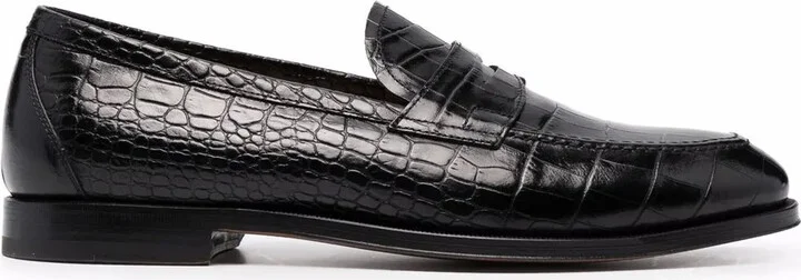 Stefano crocodile-embossed loafers