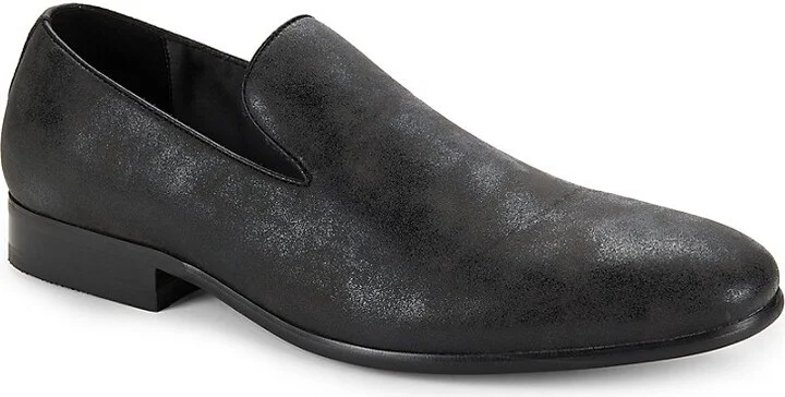 Steffan Washed Faux-Leather Loafers - Image 2