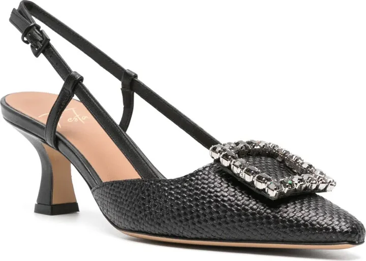 Stefi 60mm crystal-embellished slingback pumps - Image 2