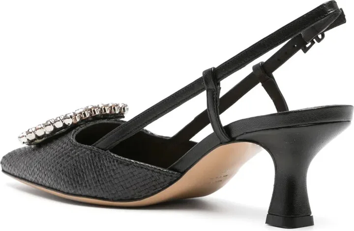 Stefi 60mm crystal-embellished slingback pumps - Image 3