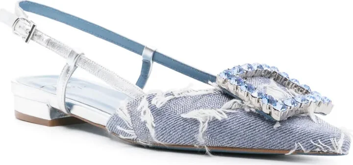 Stefi crystal-buckle slingback sandals - Image 2