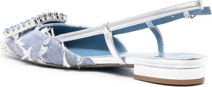 Stefi crystal-buckle slingback sandals - Image 3