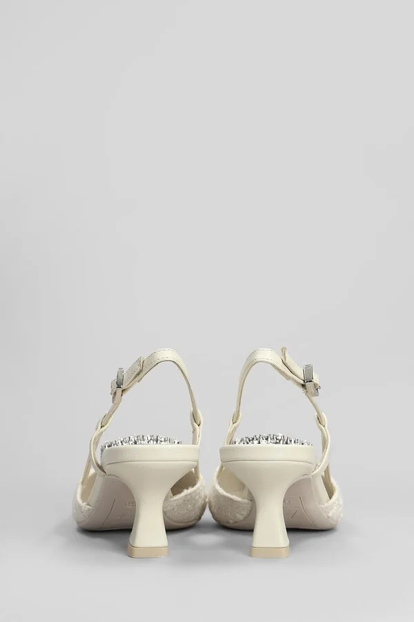 Stefi Pumps In Beige Fabric - Image 4