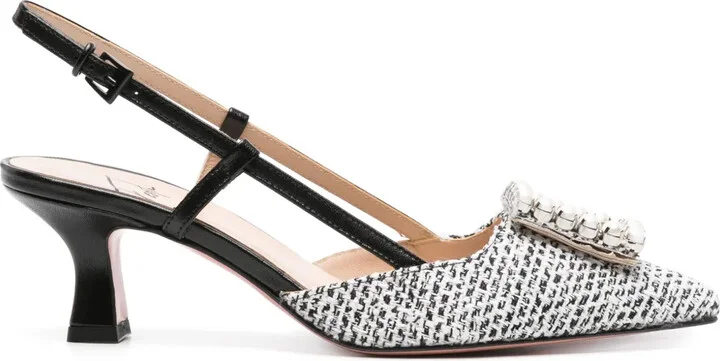 Stefy 50mm tweed pumps