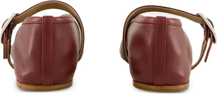 Stella buckle-strap leather ballet flats - Image 4