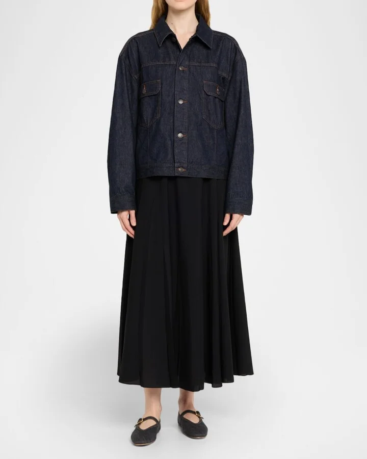 Stella Denim Mary Jane Ballerina Flats - Image 4