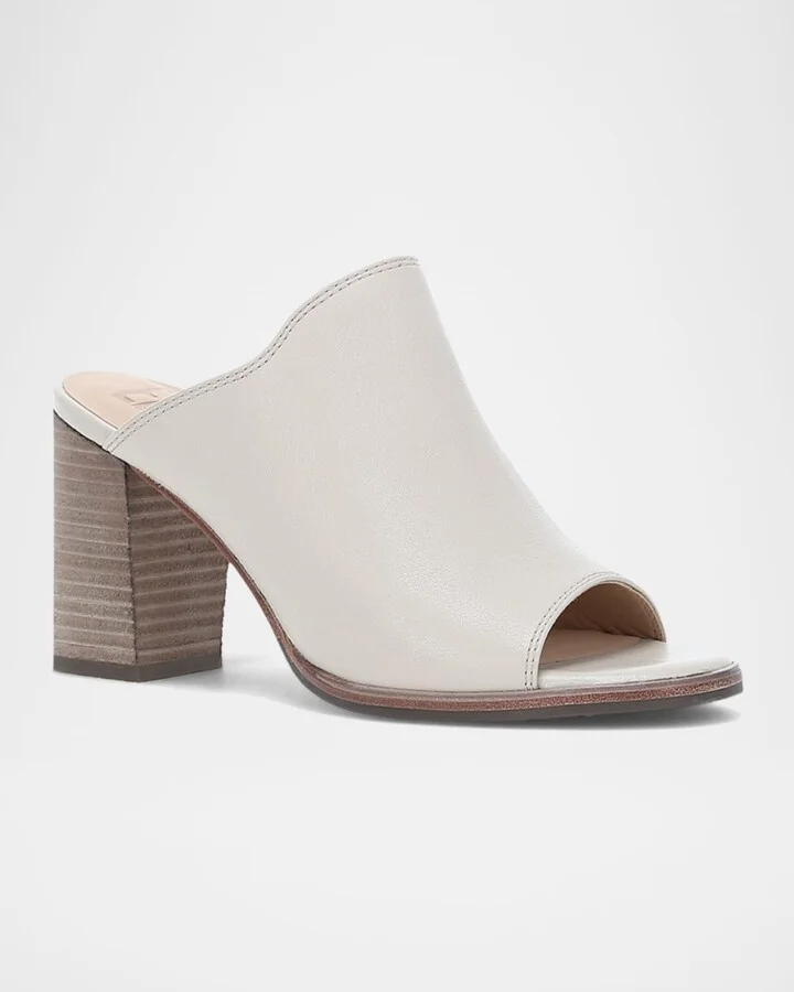 Stella Leather Block-Heel Mule Sandals - Image 5