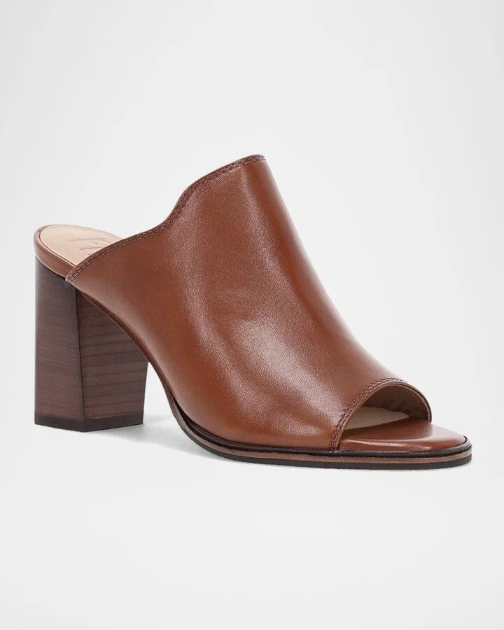 Stella Leather Block-Heel Mule Sandals - Image 5