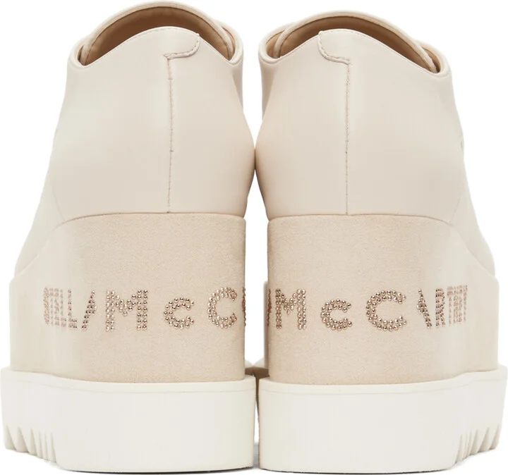 Stella McCartney Beige Elyse Logo Platforms Derbys - Image 2