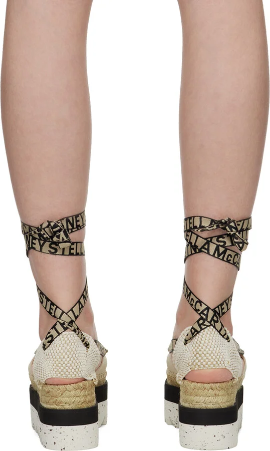 Stella McCartney Beige Gaia Little Black Bunny Espadrilles - Image 2