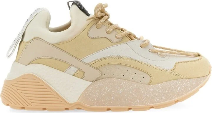 Stella McCartney Beige Polyurethane Blend Eclypse Sneakers - Image 5