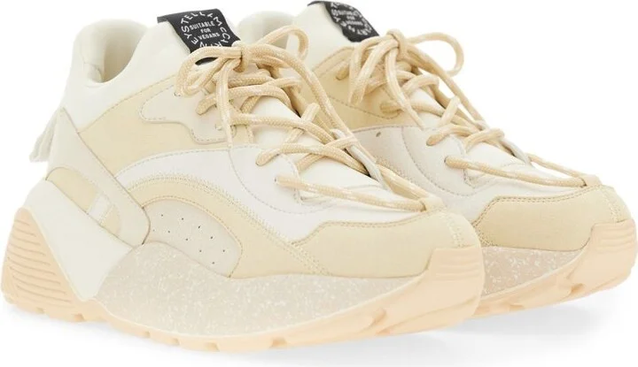 Stella McCartney Beige Polyurethane Blend Eclypse Sneakers - Image 11