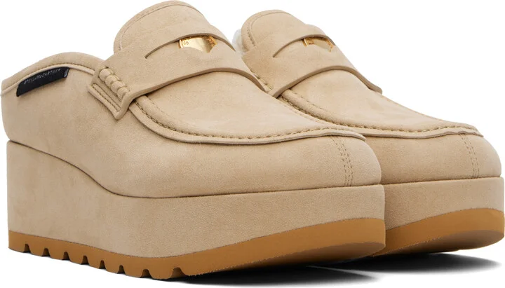 Stella McCartney Beige Sneak-Elyse Platform Loafers - Image 4