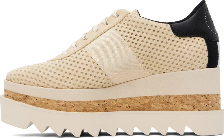 Stella McCartney Beige Sneak-Elyse Platform Trainer Sneakers - Image 3