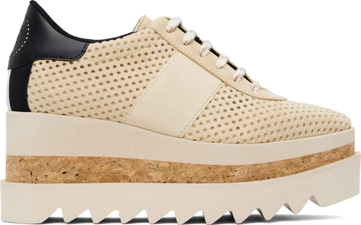 Stella McCartney Beige Sneak-Elyse Platform Trainer Sneakers