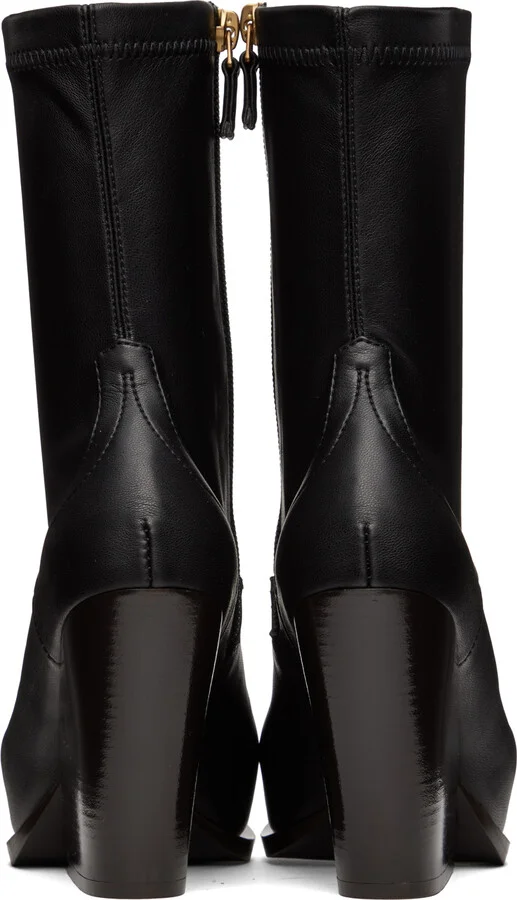 Stella McCartney Black Cowboy Ankle Boots - Image 2