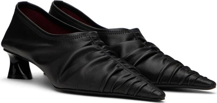 Stella McCartney Black Elsa Ruched Heels - Image 4