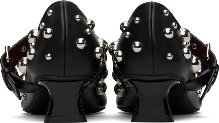 Stella McCartney Black Elsa Studded Kitten Heels - Image 2