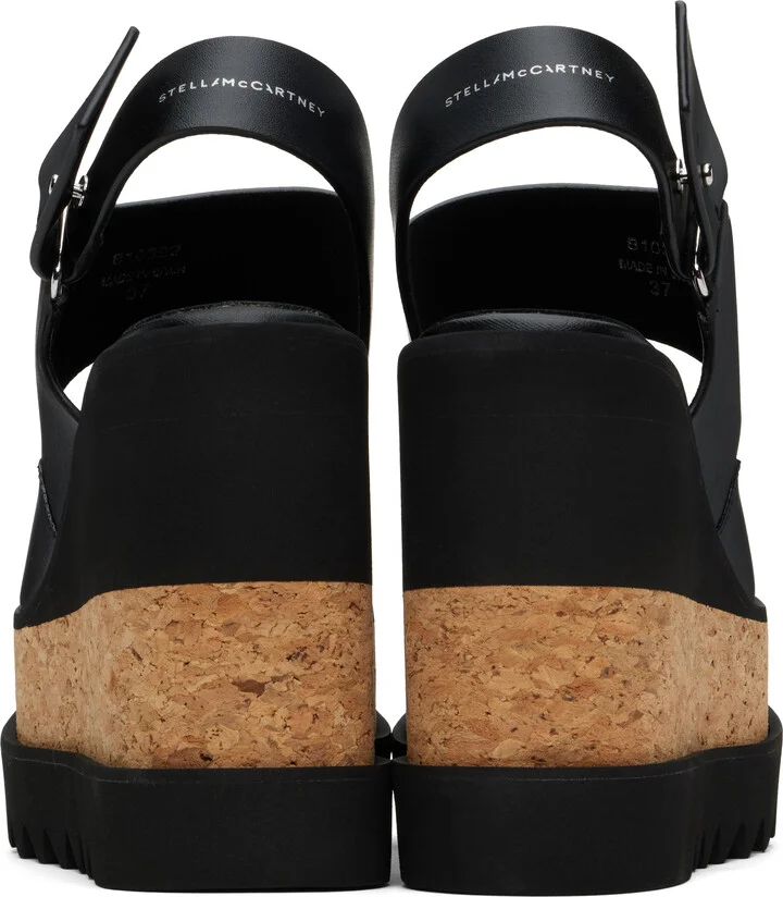 Stella McCartney Black Elyse Alter Mat Platform Heeled Sandals - Image 2