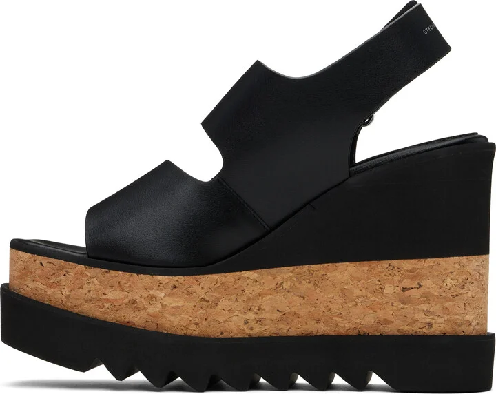Stella McCartney Black Elyse Alter Mat Platform Heeled Sandals - Image 3