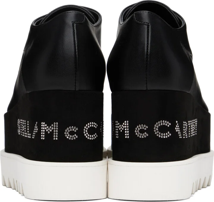 Stella McCartney Black Elyse Logo Platforms Derbys - Image 2