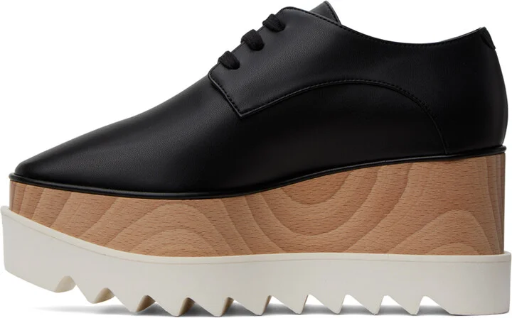 Stella McCartney Black Elyse Platform Derbys - Image 3