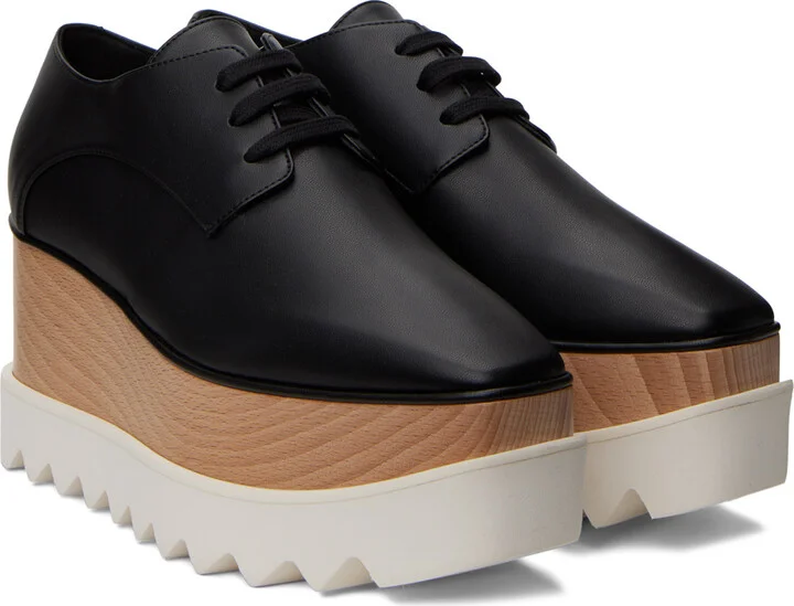 Stella McCartney Black Elyse Platform Derbys - Image 4