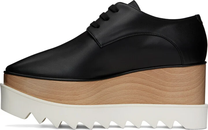 Stella McCartney Black Elyse Platform Derbys - Image 3