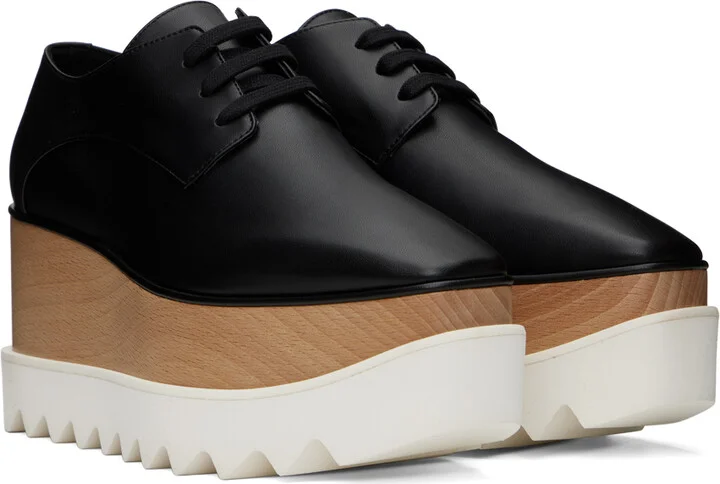 Stella McCartney Black Elyse Platform Derbys - Image 4