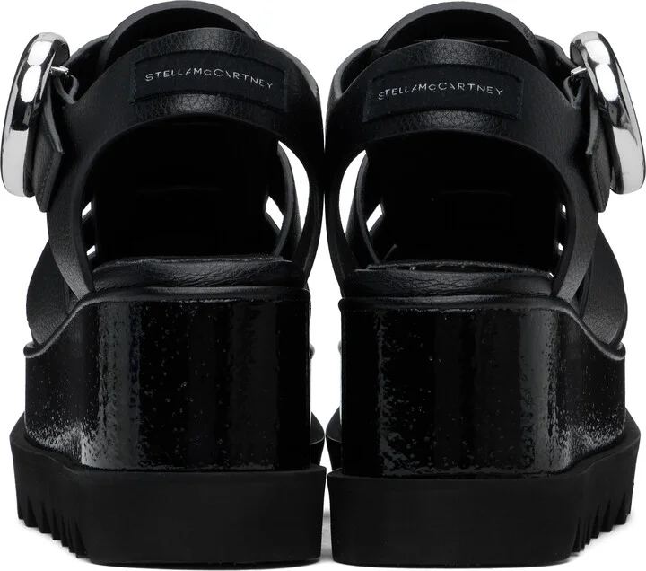 Stella McCartney Black Elyse Platform Heeled Sandals - Image 2