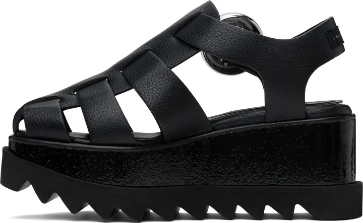 Stella McCartney Black Elyse Platform Heeled Sandals - Image 3