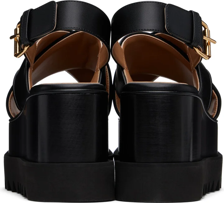 Stella McCartney Black Elyse Platform Heeled Sandals - Image 2