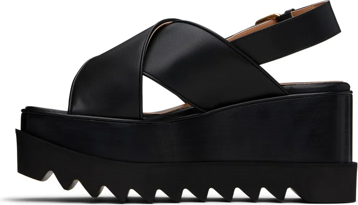 Stella McCartney Black Elyse Platform Heeled Sandals - Image 3