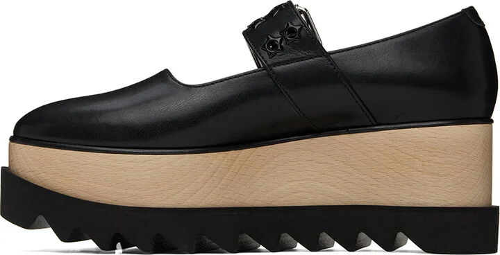 Stella McCartney Black Elyse Star-Studded Loafers - Image 3