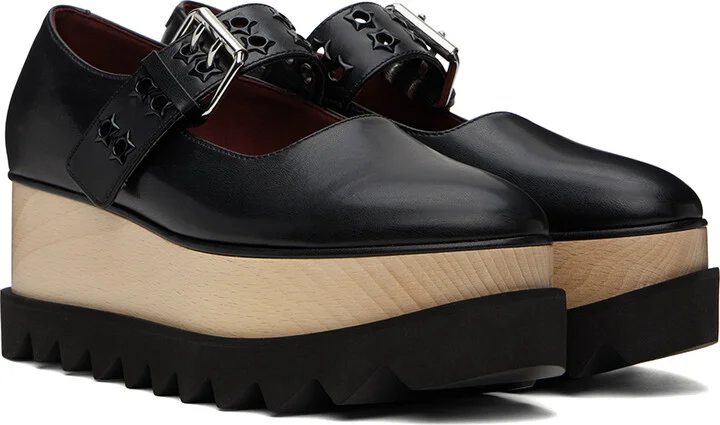 Stella McCartney Black Elyse Star-Studded Loafers - Image 4