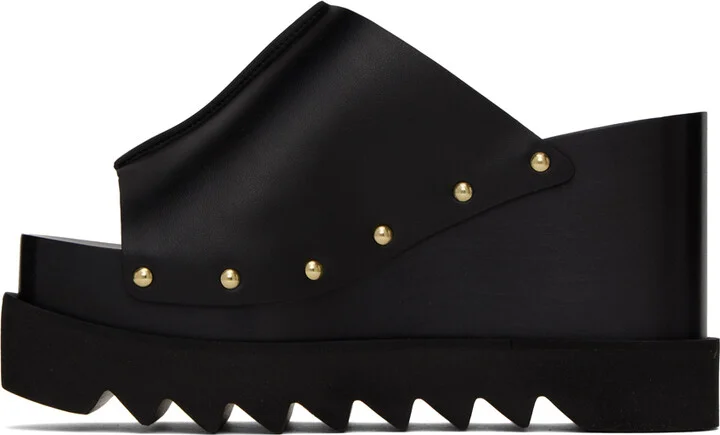 Stella McCartney Black Elyse Studded Heeled Sandals - Image 3