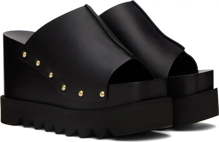 Stella McCartney Black Elyse Studded Heeled Sandals - Image 4