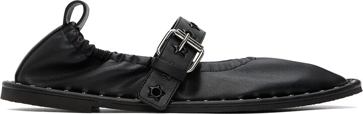 Stella McCartney Black Falabella Star-Studded Ballerina Flats
